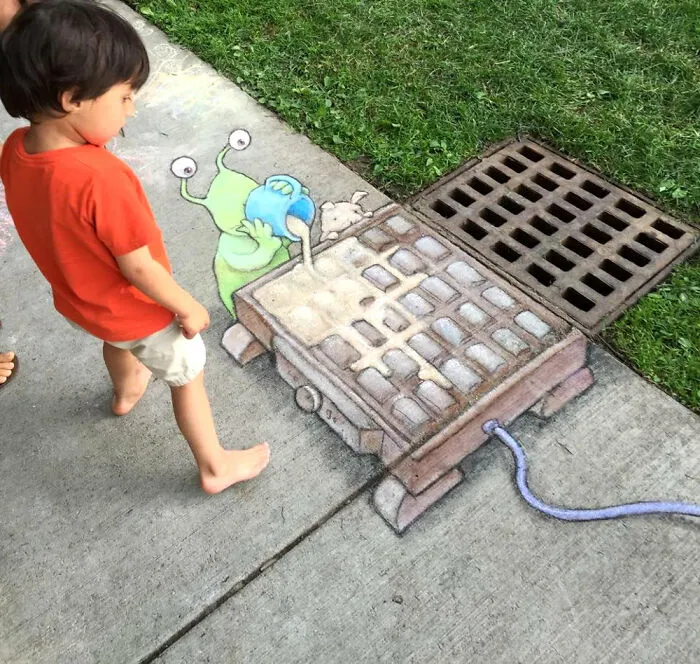 30 Obras de arte urbano con aventuras de personajes extravagantes, creadas por David Zinn