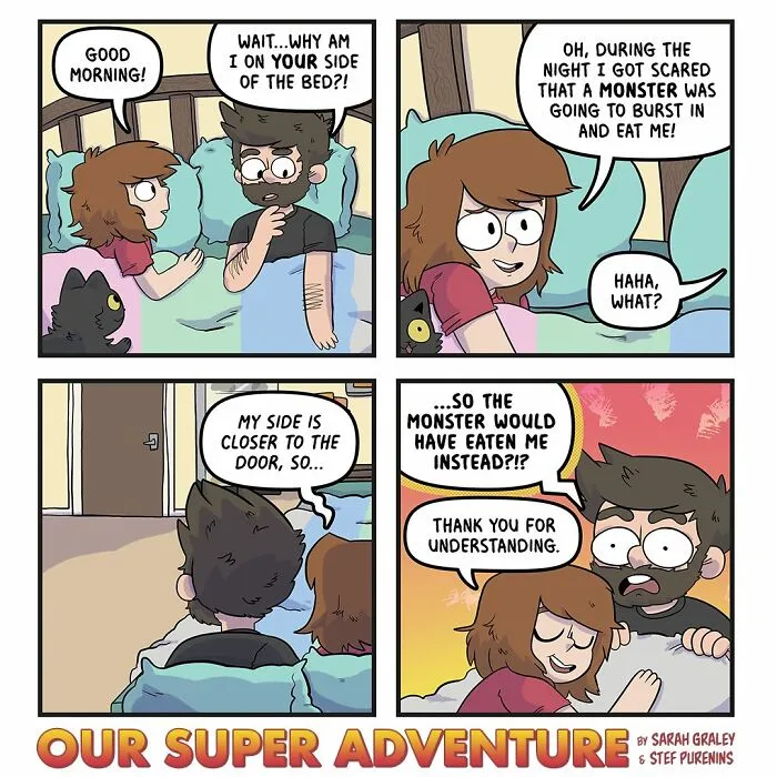 30 New Relatable And Funny Comics About Everyday Life With Four Cats And A Fiancé By This UK Artist