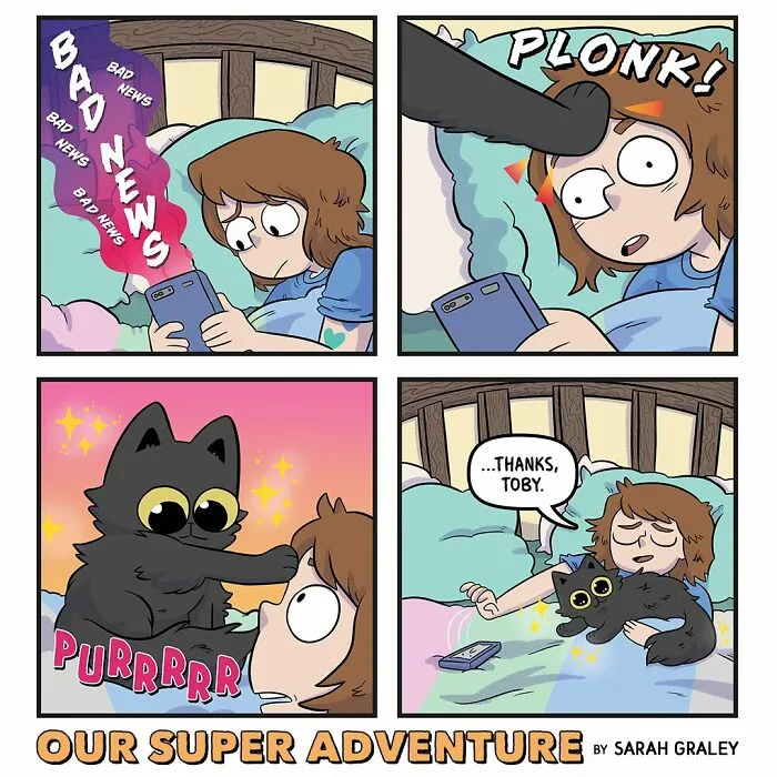 30 New Relatable And Funny Comics About Everyday Life With Four Cats And A Fiancé By This UK Artist
