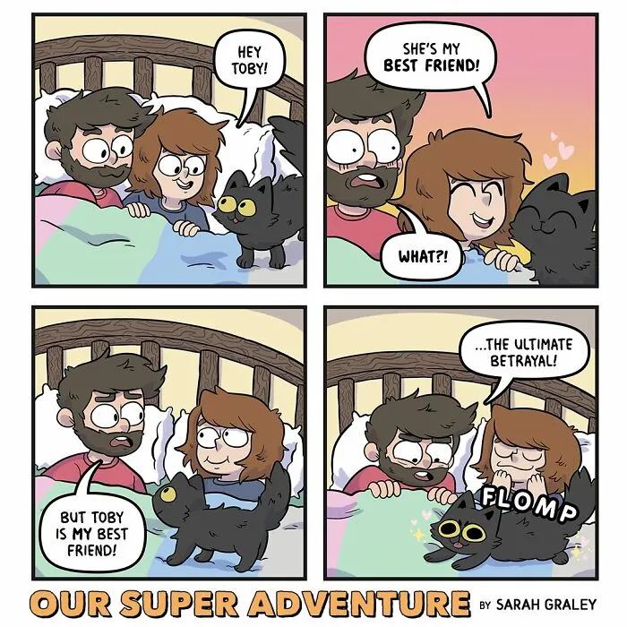 30 New Relatable And Funny Comics About Everyday Life With Four Cats And A Fiancé By This UK Artist