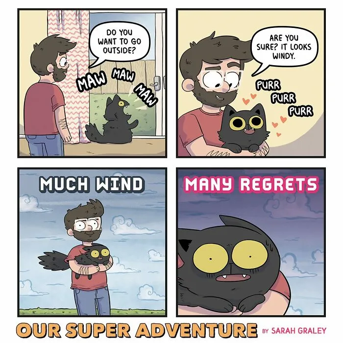30 New Relatable And Funny Comics About Everyday Life With Four Cats And A Fiancé By This UK Artist
