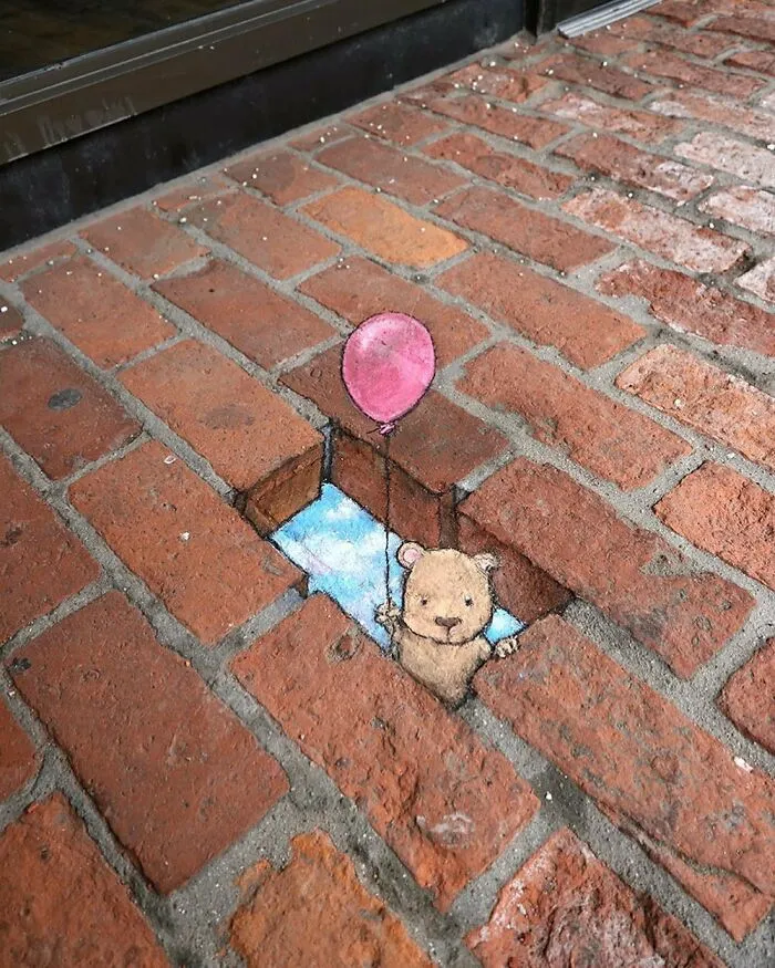 30 Obras de arte urbano con aventuras de personajes extravagantes, creadas por David Zinn