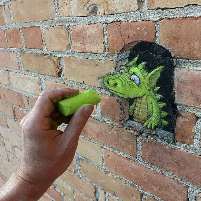 30 Obras de arte urbano con aventuras de personajes extravagantes, creadas por David Zinn