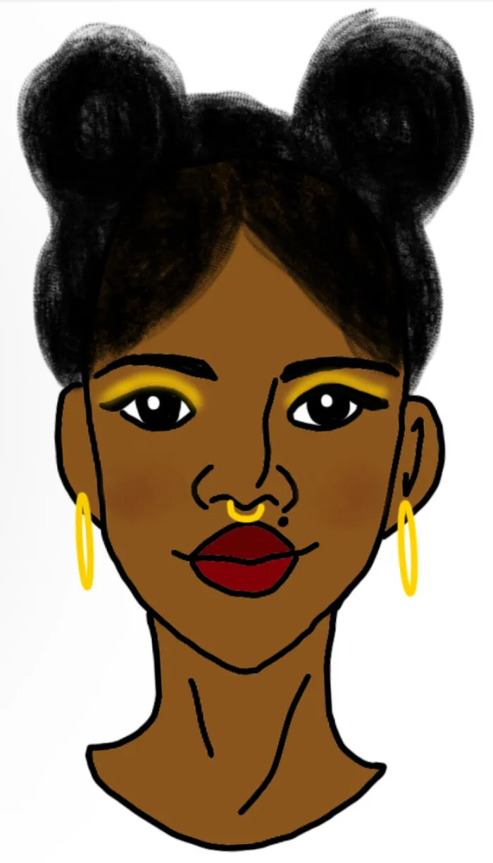 This Is My Absolute Favorite Drawing I’ve Made. I Love The Nose Ring And The Eyeshadow, She Just Looks So Cool!