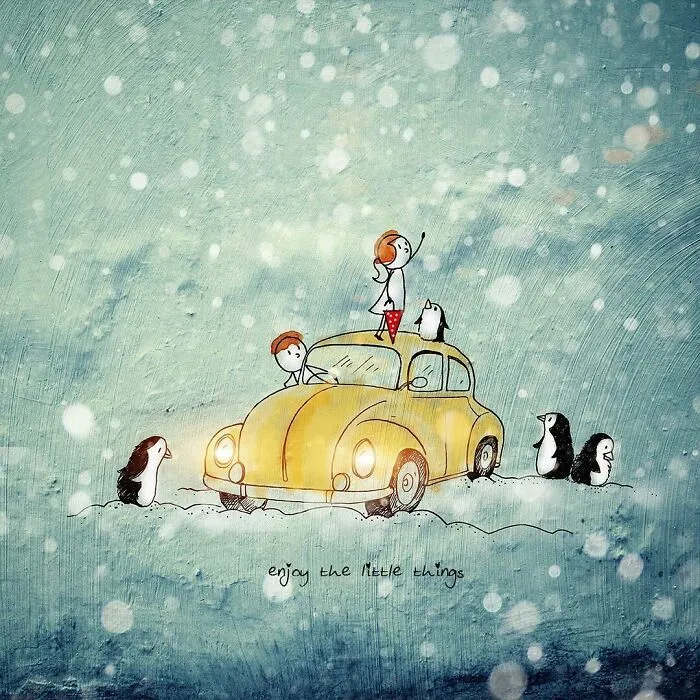 Artist Draws Adorable Illustrations About Love And Life, Here Are 62 Of The Best