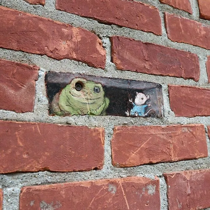 30 Obras de arte urbano con aventuras de personajes extravagantes, creadas por David Zinn