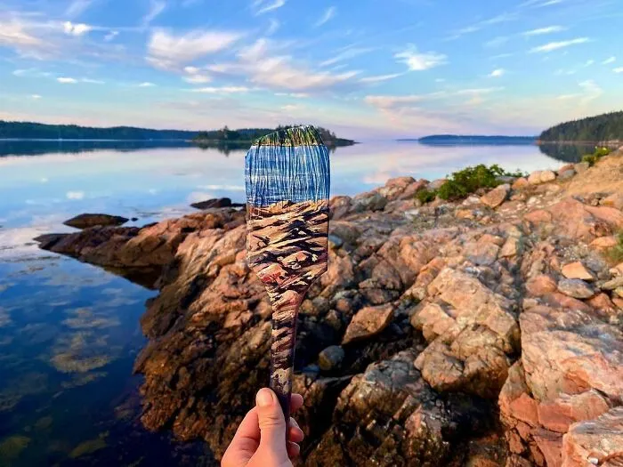 70 Paintings On Trash That Disappear Into Surroundings By This Eco-Artist
