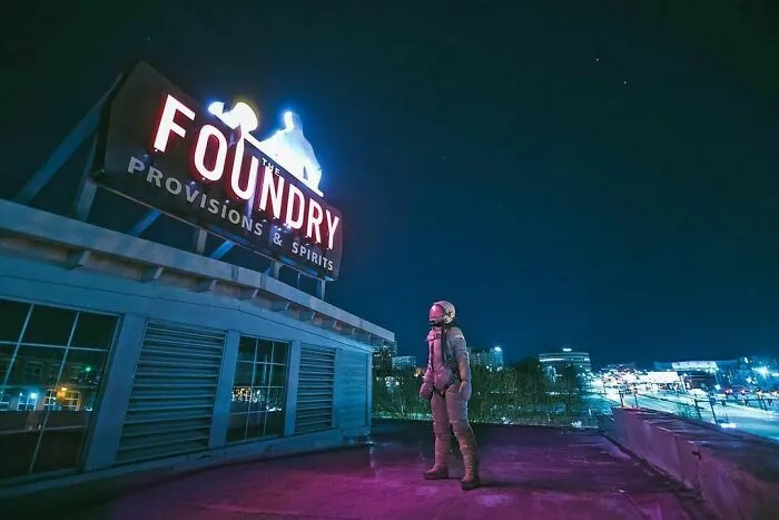 I Took 40 Pictures Of An Astronaut Character Posing Around Futuristic And Dystopian Cities