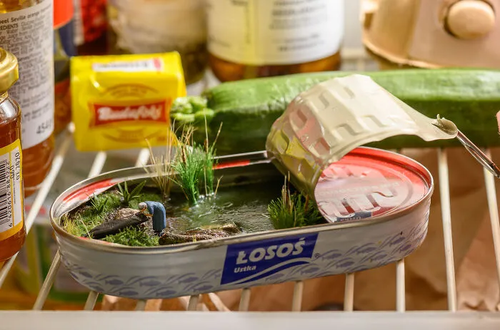 Granny Dumping A Body Bag In A Herring Tin