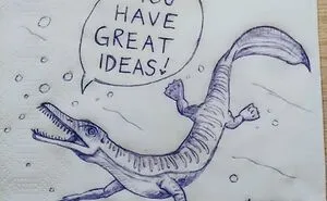 I Draw Supportive Dinosaurs On Napkins For My Kid (30 Pics)