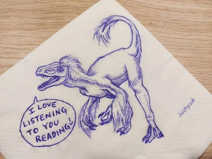 I Draw Supportive Dinosaurs On Napkins For My Kid (30 Pics)