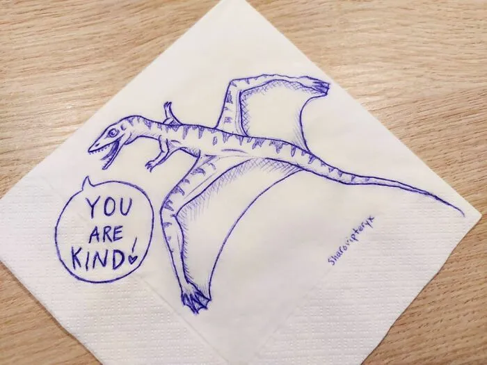 I Draw Supportive Dinosaurs On Napkins For My Kid (30 Pics)