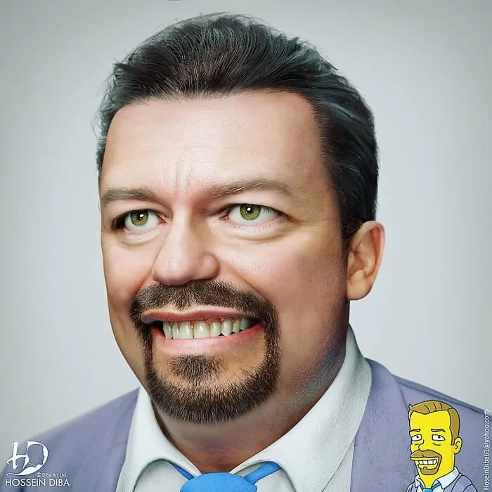 Ricky Gervais From The Simpsons