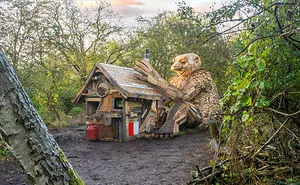 I Hid 10 Giant Troll Sculptures That I Made From Recycled Wood During Quarantine In The Wilderness Of Denmark