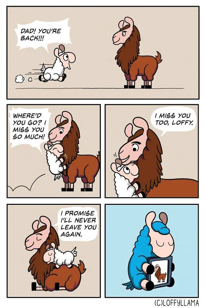 My 45 New Comics About A Blue Llama That Supports His Friends In A Wholesome Way