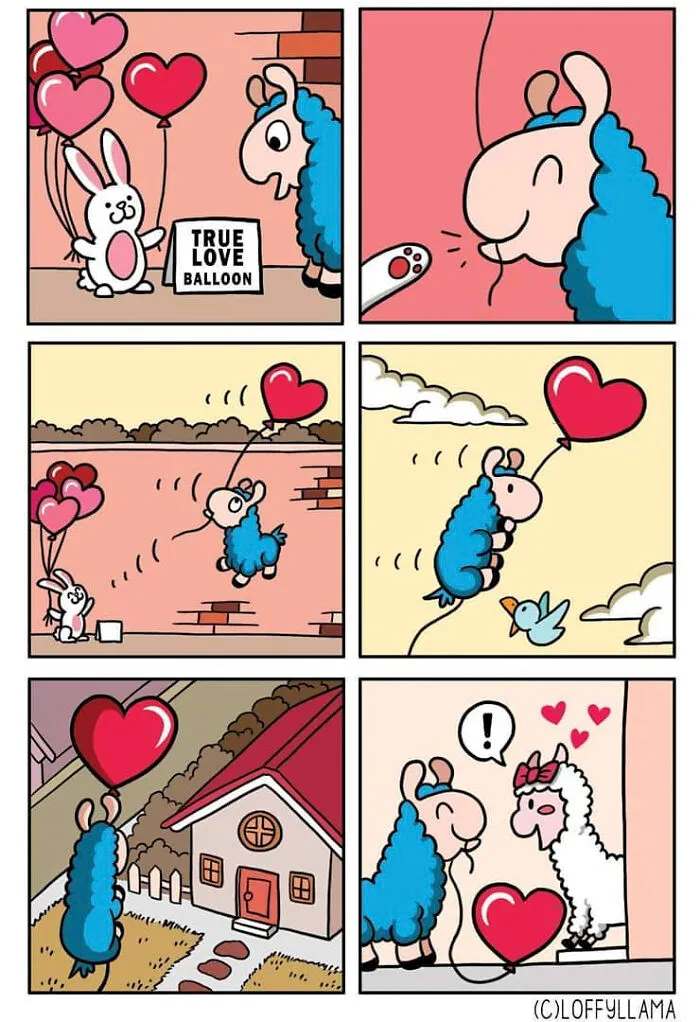 My 45 New Comics About A Blue Llama That Supports His Friends In A Wholesome Way