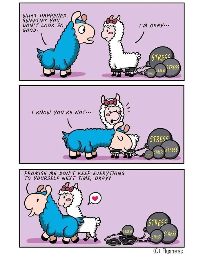 My 45 New Comics About A Blue Llama That Supports His Friends In A Wholesome Way