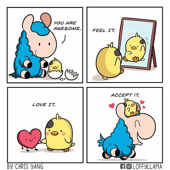 My 45 New Comics About A Blue Llama That Supports His Friends In A Wholesome Way