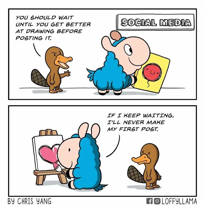 My 45 New Comics About A Blue Llama That Supports His Friends In A Wholesome Way