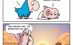 My 45 New Comics About A Blue Llama That Supports His Friends In A Wholesome Way