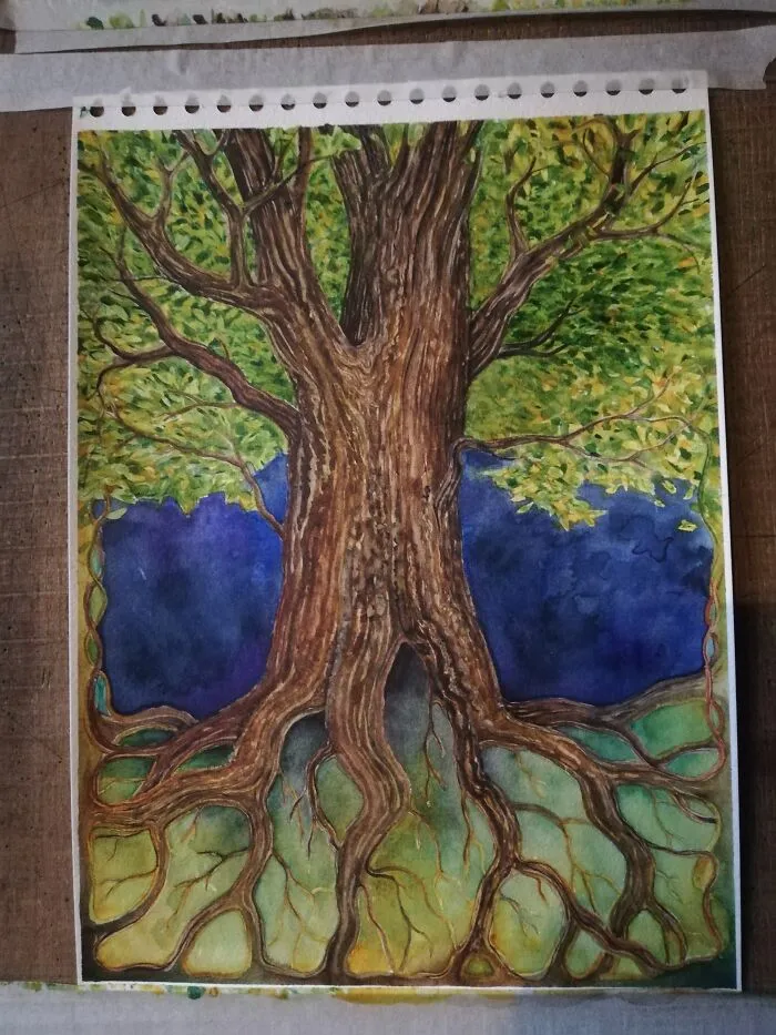 'every Tree Is The Tree Of Life' In Watercolour.