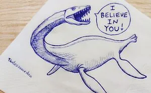 I Draw Supportive Dinosaurs On Napkins For My Kid (30 Pics)