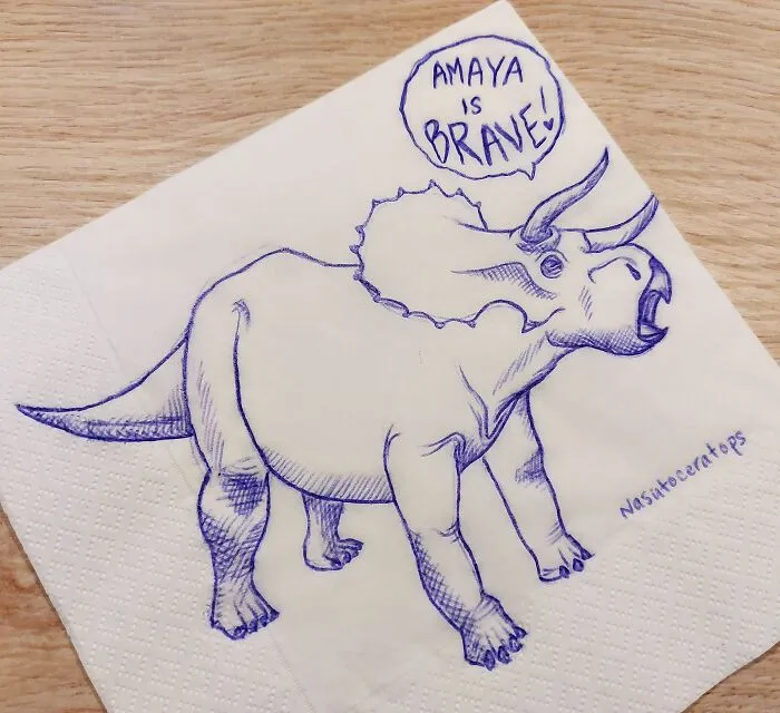 I Draw Supportive Dinosaurs On Napkins For My Kid (30 Pics)