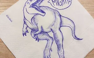 I Draw Supportive Dinosaurs On Napkins For My Kid (30 Pics)