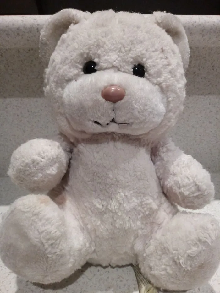 Pink Bear, Who's Not Very Pink Anymore. Had Since I Day Was Born.