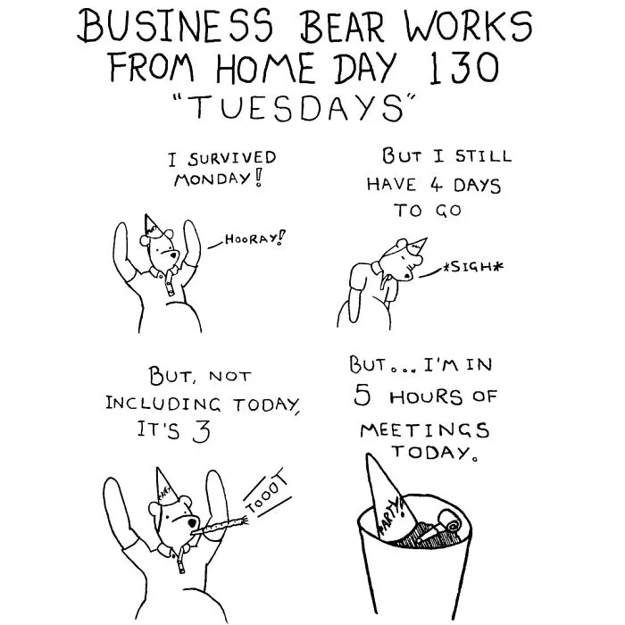My 58 Comics That Show Silly And Absurd Things I've Experienced Since Working From Home