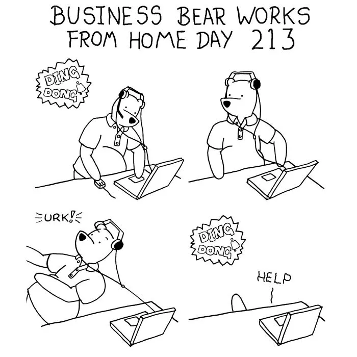 My 58 Comics That Show Silly And Absurd Things I've Experienced Since Working From Home