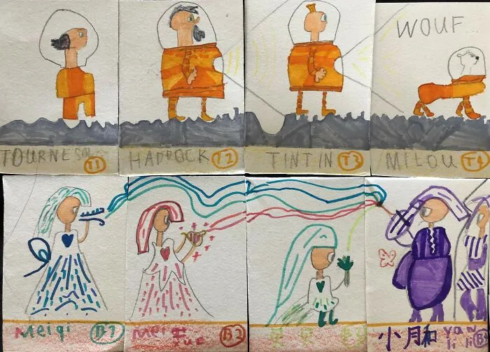 Tintin & Balala (Drawn By 8yo Daughter)