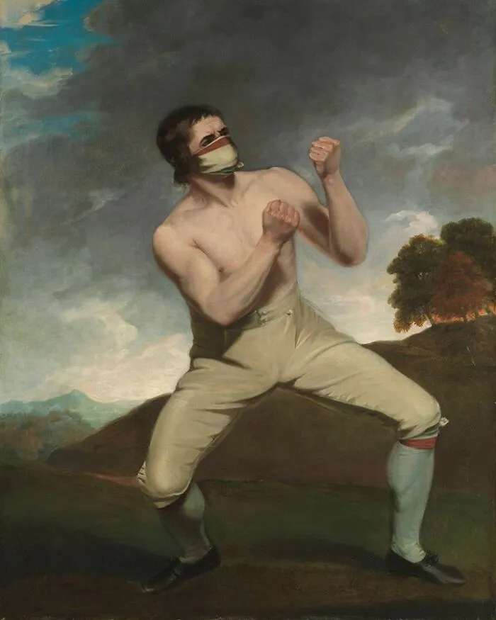Artist Puts Masks On Classical Paintings, And Instagram Is Loving It (30 Pics)