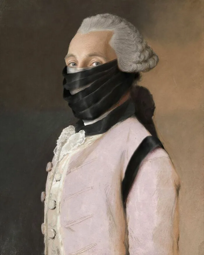 Artist Puts Masks On Classical Paintings, And Instagram Is Loving It (30 Pics)