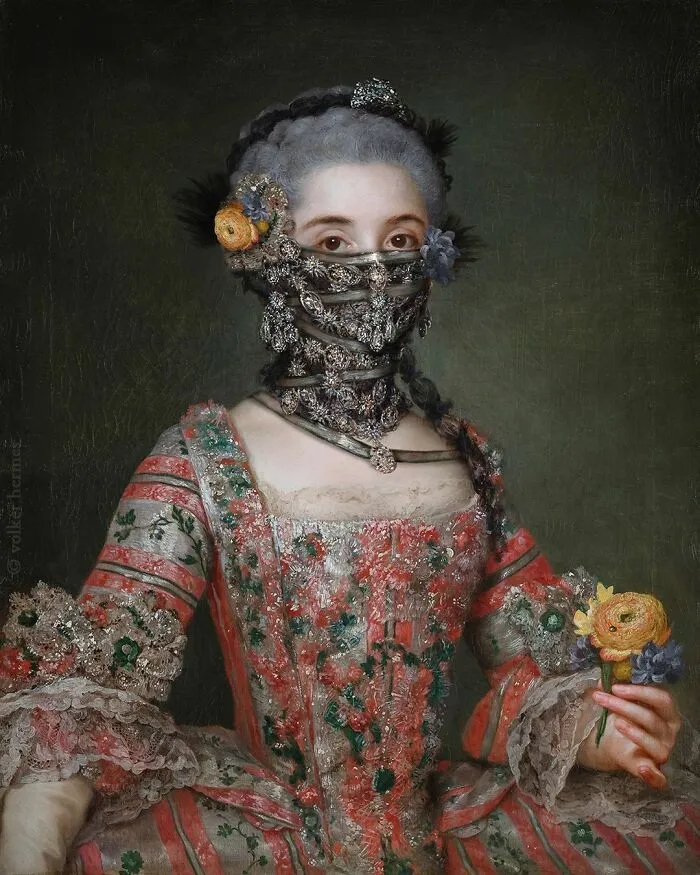 Artist Puts Masks On Classical Paintings, And Instagram Is Loving It (30 Pics)