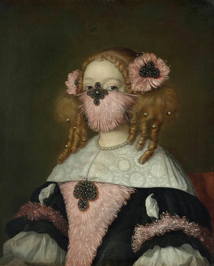 Artist Puts Masks On Classical Paintings, And Instagram Is Loving It (30 Pics)