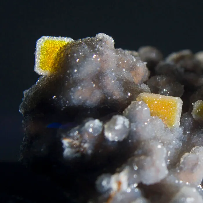 Wulfenite With Hemimorphite Coating. Finch Mine, N. Of Hayden, Gila County, Arizona