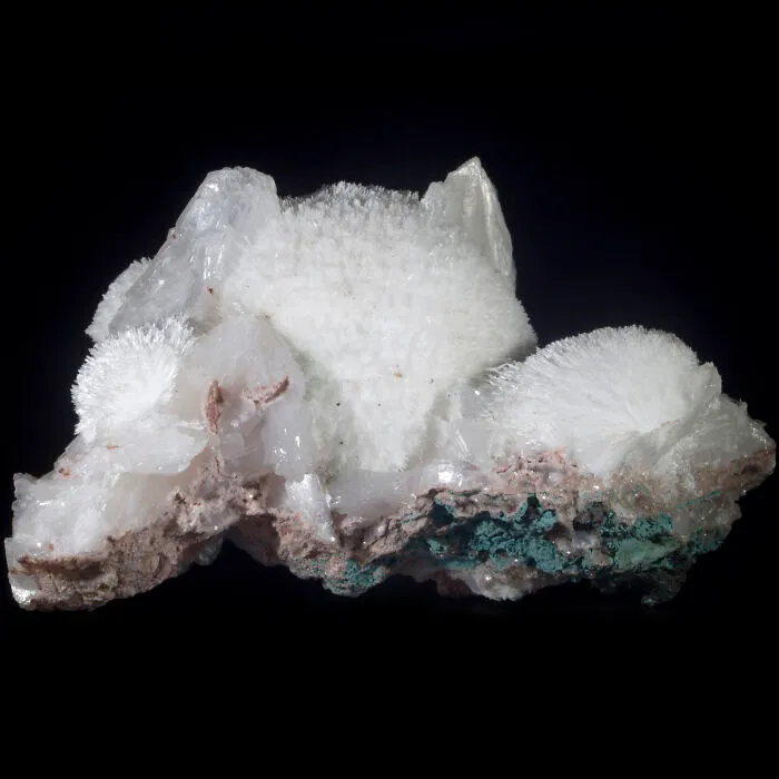 Mordenite Spheres With Stilbite. Aurangabad, Maharashtra, India