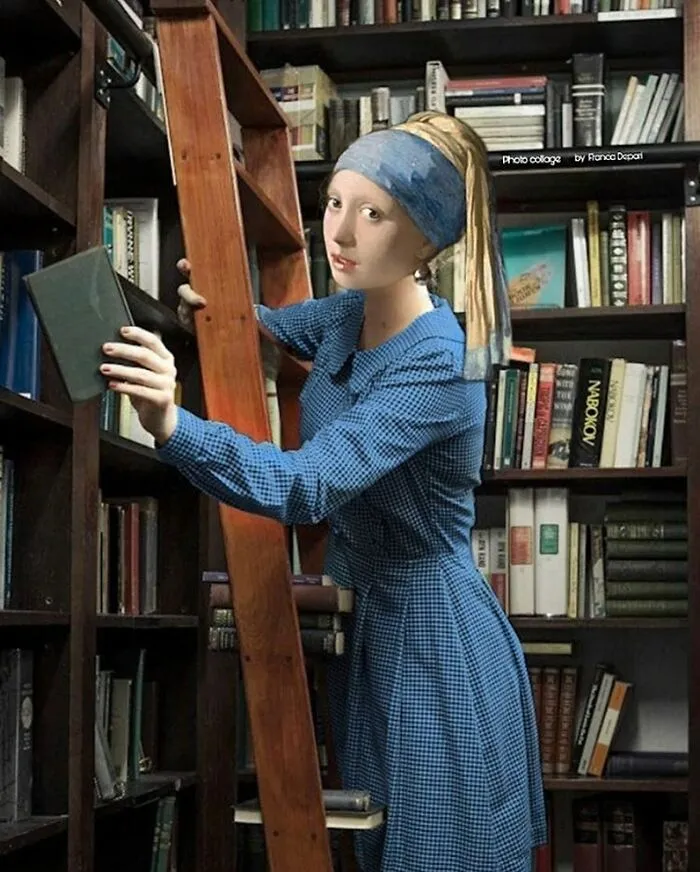 My 57 Photo Manipulations That Put Famous Subjects Of Paintings Out Of The Frame And Into The Modern World