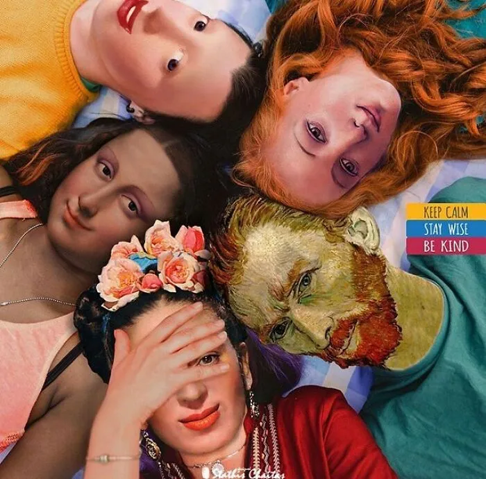 My 57 Photo Manipulations That Put Famous Subjects Of Paintings Out Of The Frame And Into The Modern World
