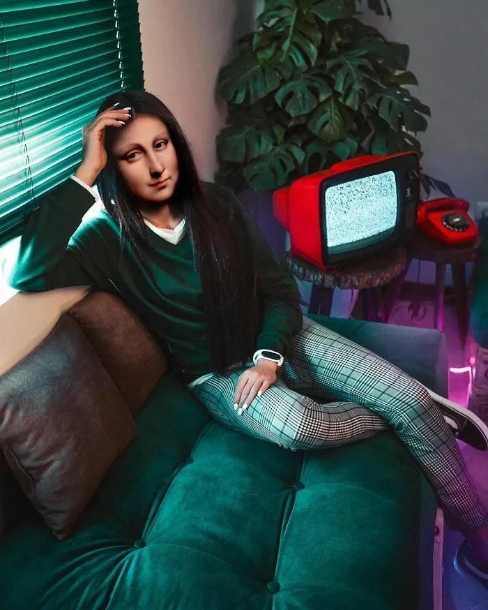 My 57 Photo Manipulations That Put Famous Subjects Of Paintings Out Of The Frame And Into The Modern World