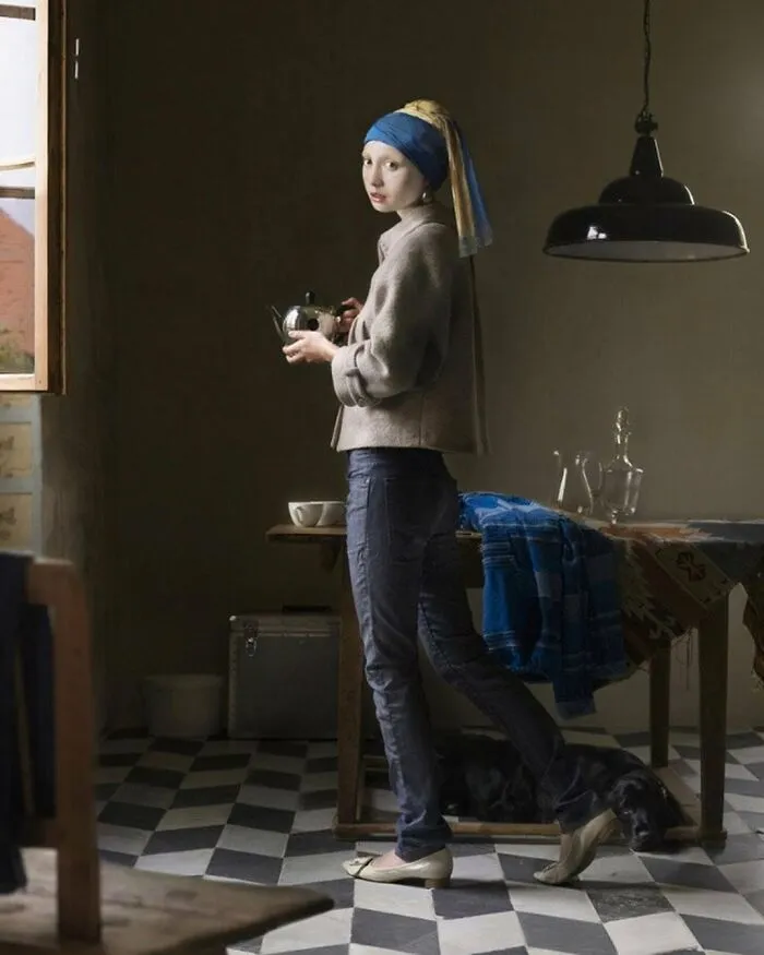 My 57 Photo Manipulations That Put Famous Subjects Of Paintings Out Of The Frame And Into The Modern World