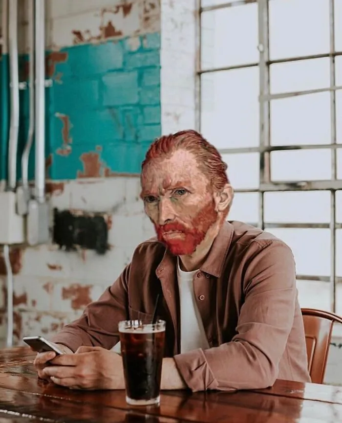 My 57 Photo Manipulations That Put Famous Subjects Of Paintings Out Of The Frame And Into The Modern World
