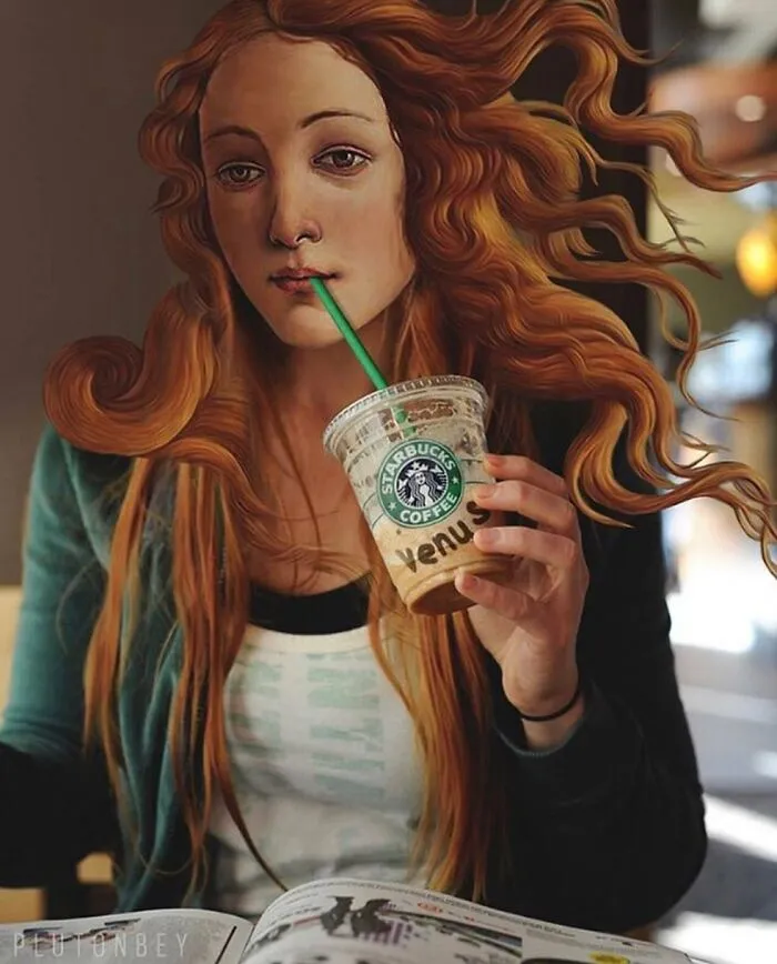 My 57 Photo Manipulations That Put Famous Subjects Of Paintings Out Of The Frame And Into The Modern World