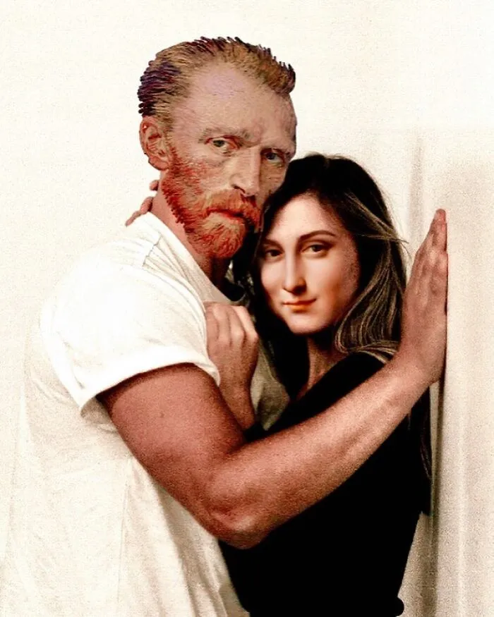 My 57 Photo Manipulations That Put Famous Subjects Of Paintings Out Of The Frame And Into The Modern World