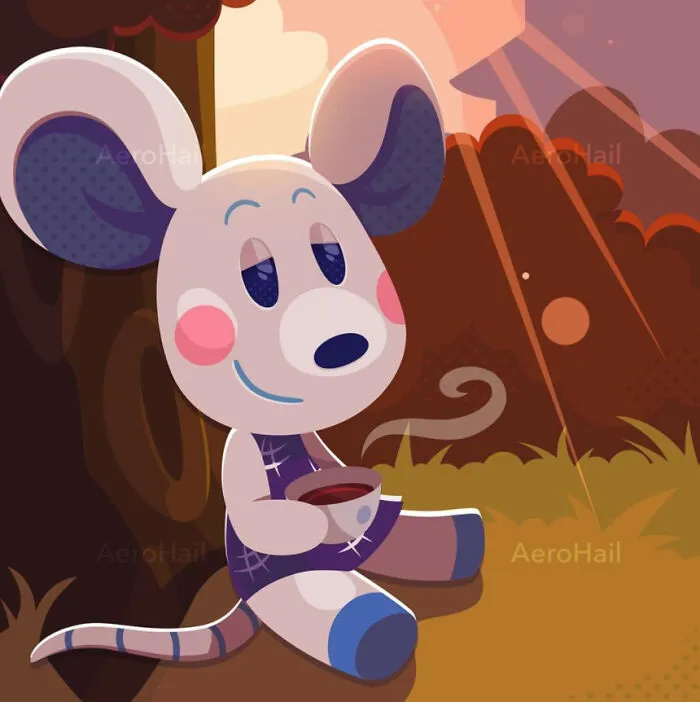 Commission Of Animal Crossing's Dora! Early Morning Tea!