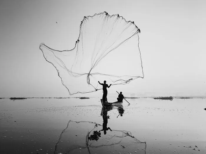 Silhouettes, 1st Place: On Inle Lake By Dan Liu