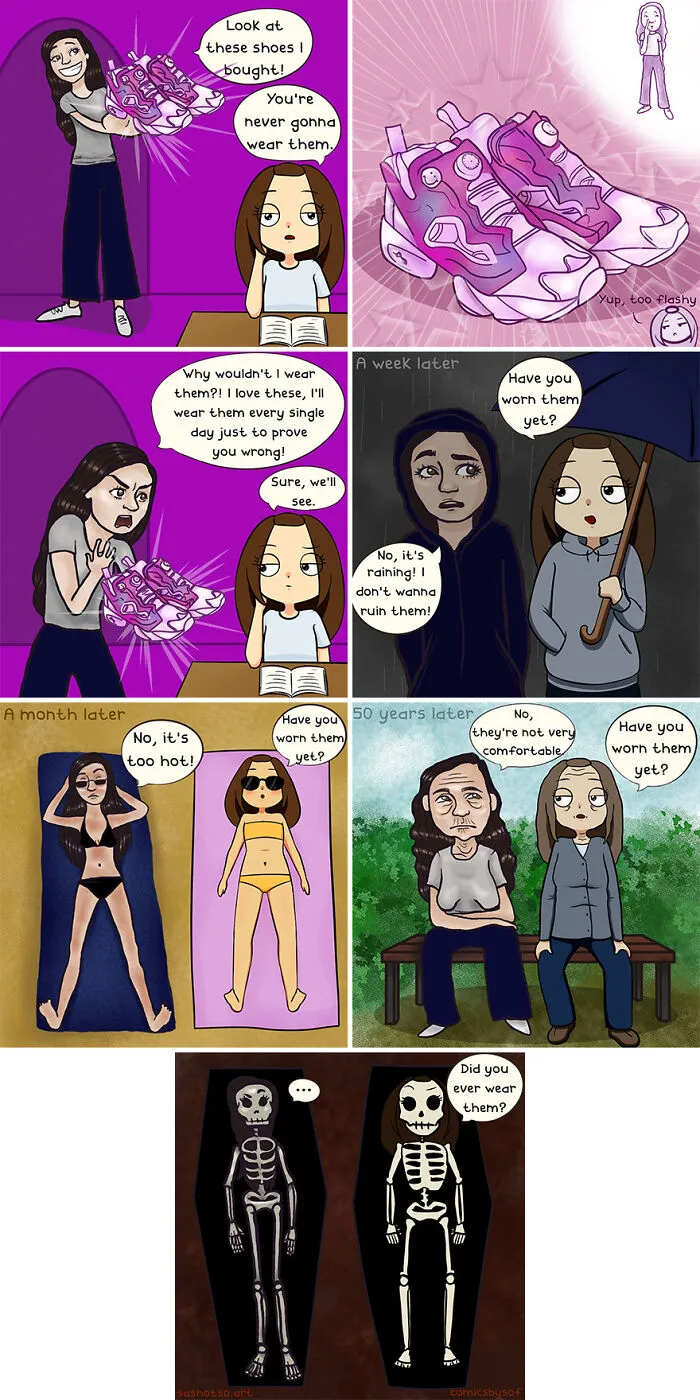 Relatable Girl Struggles Illustrated In 40 Comics By Sashotso Art (New Pics)