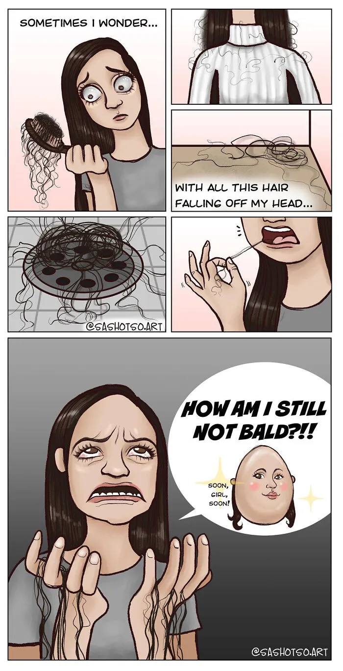 Relatable Girl Struggles Illustrated In 40 Comics By Sashotso Art (New Pics)