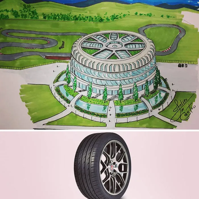 Este arquitecto dibuja edificios inspirados en objetos cotidianos (30 imágenes)